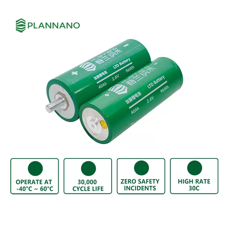 Plannano 60165 2.4V 40Ah LTO Battery Cell