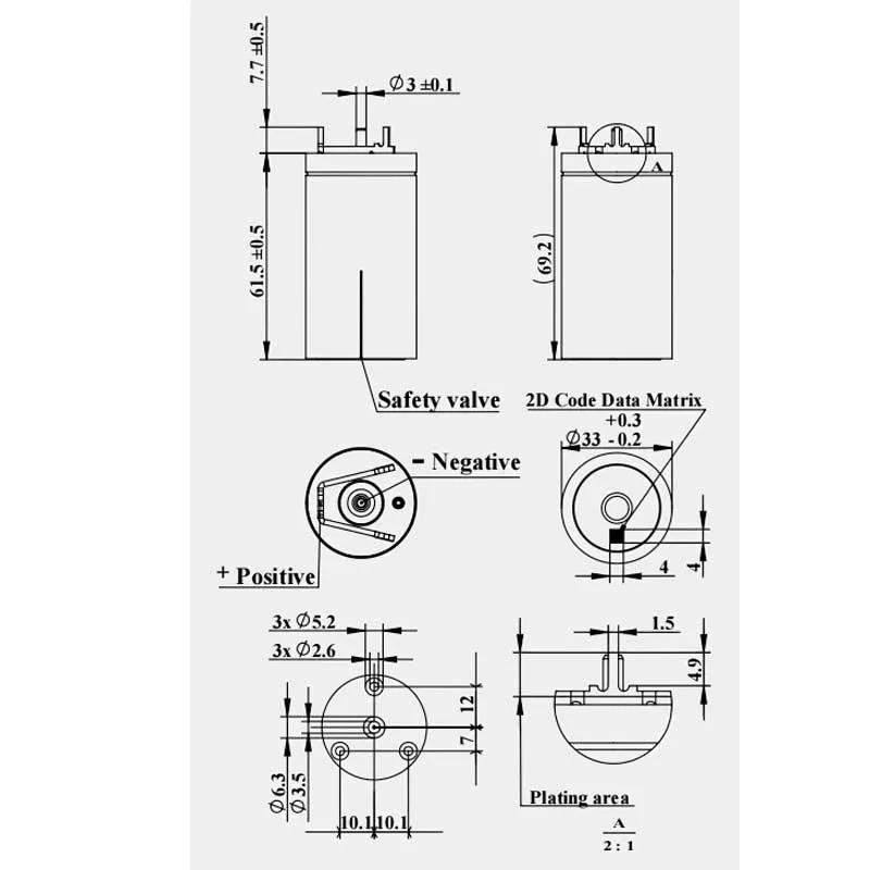3.0V 400F Ultra-low ESR Supercapacitor ultracapacitor for AIDC CBU GPU