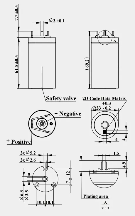3.0V 400F Ultra-low ESR Supercapacitor ultracapacitor for AIDC CBU GPU
